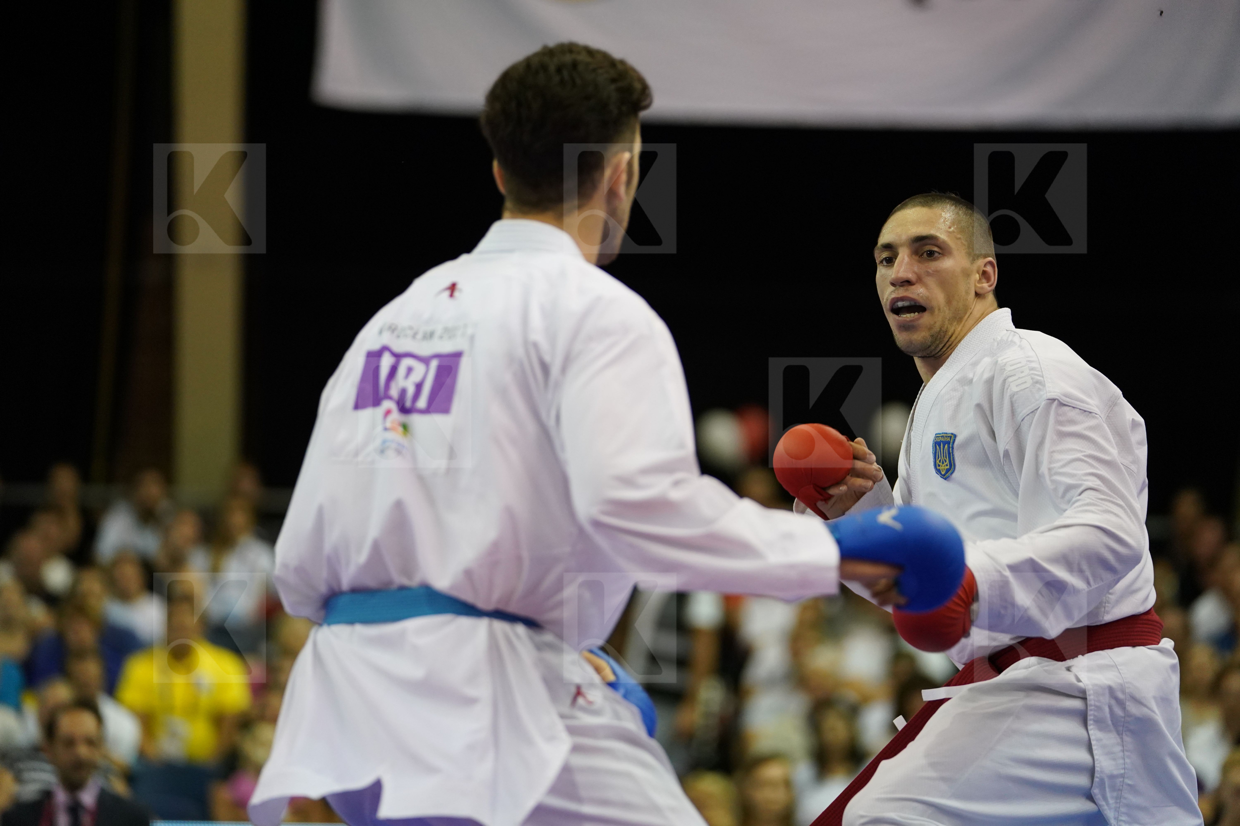 Asiabari Aliasghar Gold match Horuna Stanislav Iran Islamic Republic of Male Kumite -75kg Ukraine